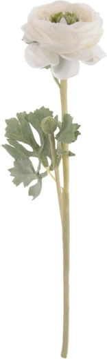 Umelá kvetina Ranunkulus (ranunculus) biela 37 cm