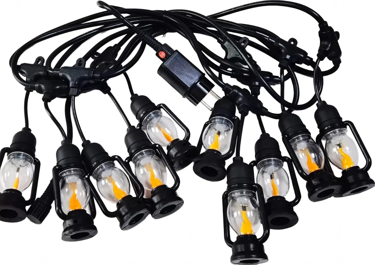Svetelná girlanda LED lucerničky 5 m, teplá biela