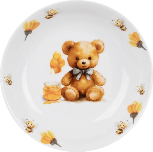 Detský hlboký porcelánový tanier Medvedík 19 cm