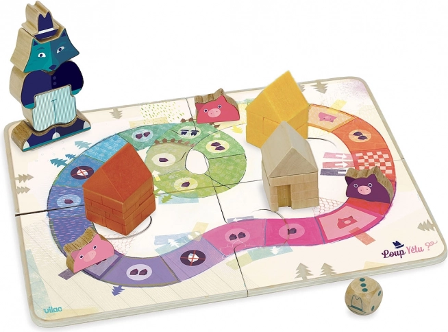 Vilac hra Tri prasiatka – kooperatívna drevená stolová hra pre deti