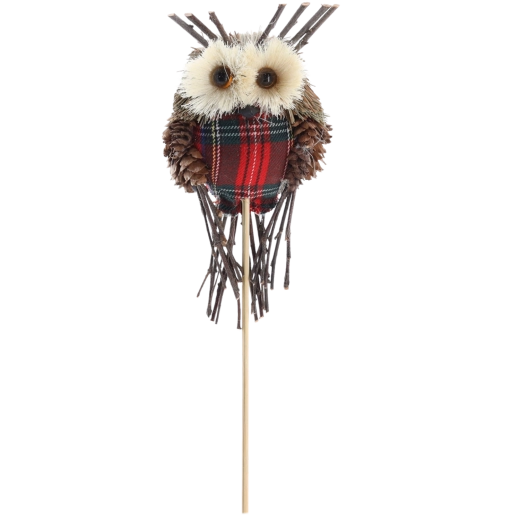 Vianočná ozdoba sovička na špajdli 30 cm