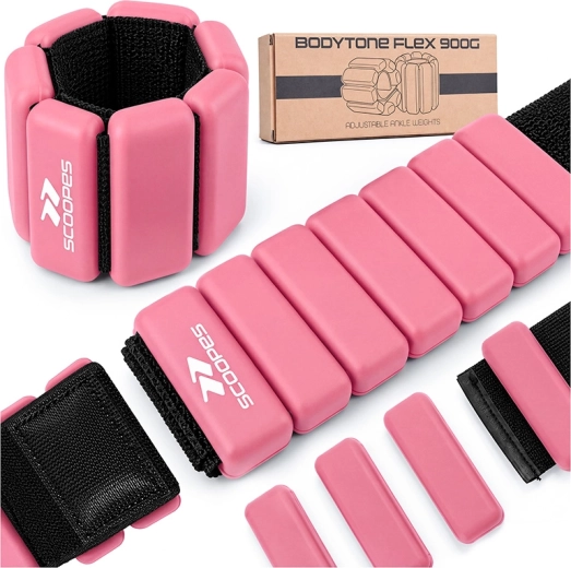 Nastaviteľné závažia BodyTone Flex 450 g ružové
