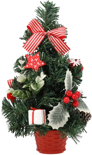 Umelá vianočná jedlička 30 cm v červenom kvetináči