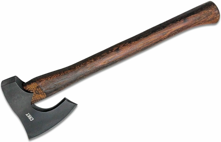 CRKT Freyr sekera 820 g z uhlíkovej ocele s drevenou rukoväťou