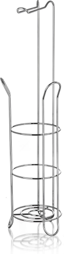 Stojan na toaletný papier s držiakom, chróm, 60 cm
