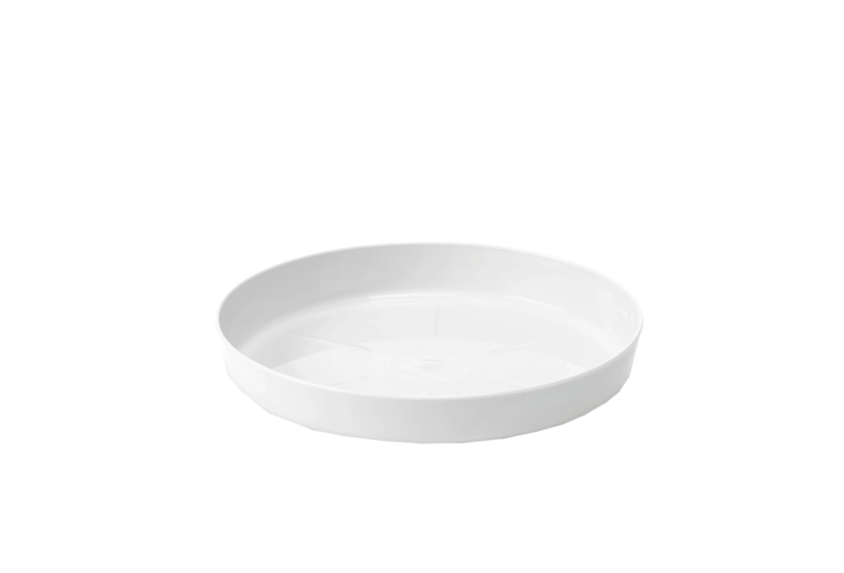 Plastový podstavec pod kvetináč Lamela Magnolia biely 14,5 cm