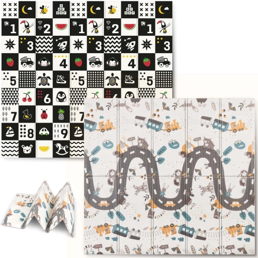 Skladacia penová vzdelávacia podložka 200 × 180 × 1 cm Nukido