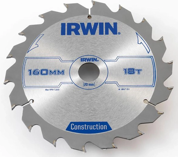 Pílový kotúč 160 mm, 18 zubov, tenký rez IRWIN