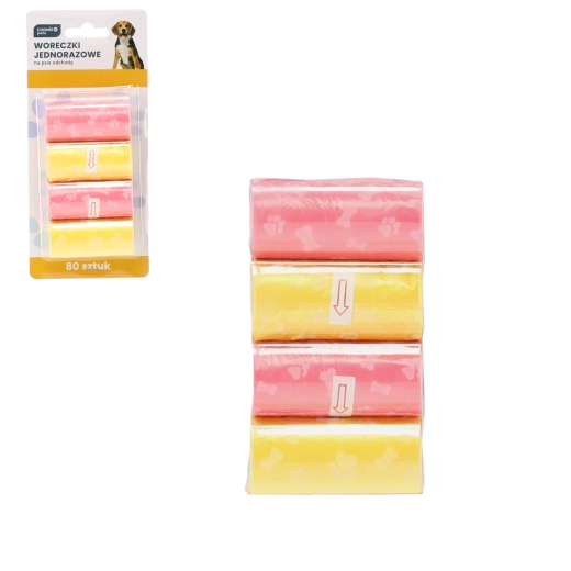 Vrecká na psie exkrementy, 80 ks
