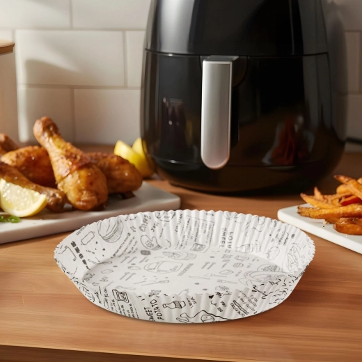 Papierové košíčky na pečenie do teplovzdušnej fritézy, okrúhle 20 cm, 50 ks