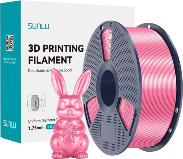 Sunlu PLA+ Silk filament ružový