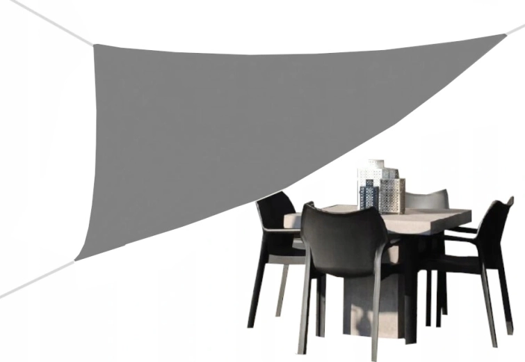 Trojuholníková tieniaca plachta 3 × 3 × 3 m sivá