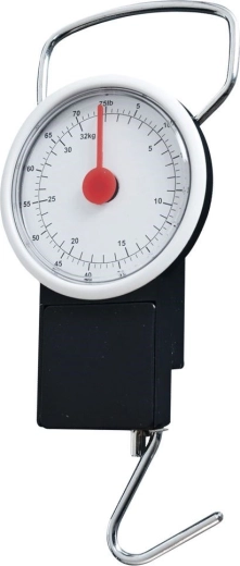 Mechanická batožinová váha s metrom 32 kg