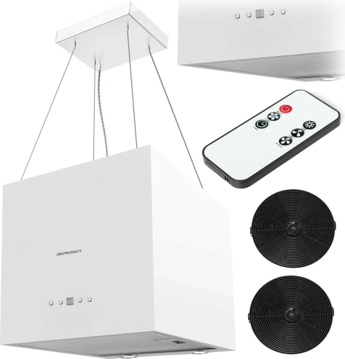 Ostrovný digestor 40 cm Berdsen s LED osvetlením a 2 uhlíkovými filtrami