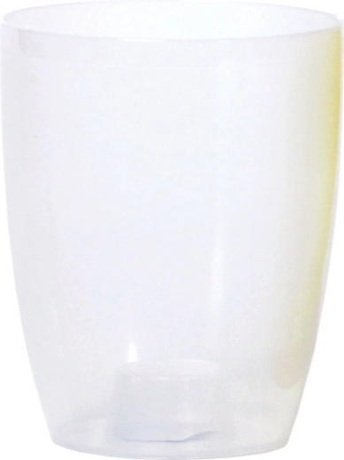 Kvetináč na orchidey COUBI ORCHID 13 cm, priehľadný matný biely