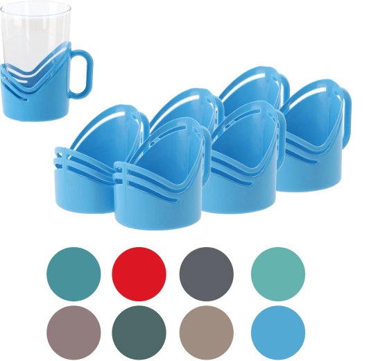 Súprava plastových držiakov na poháre Jagiełło, 6 ks