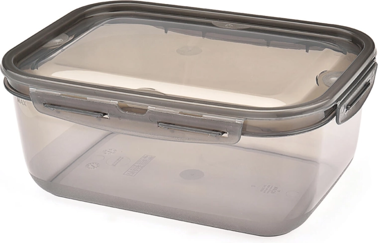 Dóza Cadenza obdĺžniková 4 l s klik uzáverom, dymovo transparentný plast
