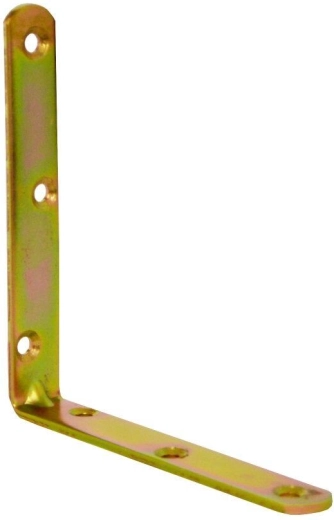 Uholník s prelismom 120 × 18 × 3 mm žltý, pozinkovaný (10 ks)