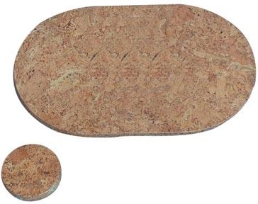 Korkové kruhové prestieranie 10 cm, hladké (6 ks)