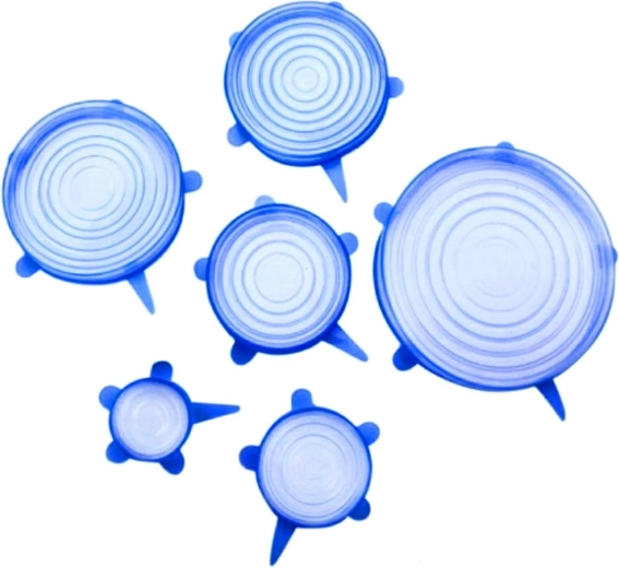 Ag636b silikónové viečka 6 ks modré