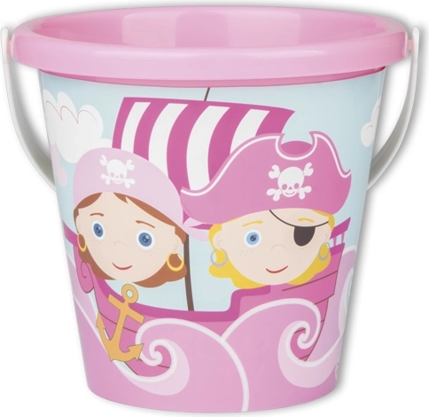 Ružový Kyblik Piráti 17 cm