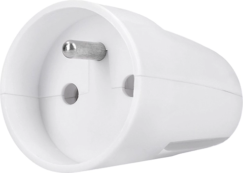 Solight priama vidlica (zástrčka) IP20 biela – 1 kus