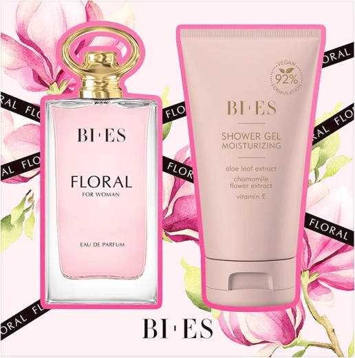 Darčeková sada pre ženy BI-ES Floral – parfumovaná voda 90 ml + sprchový gél 150 ml