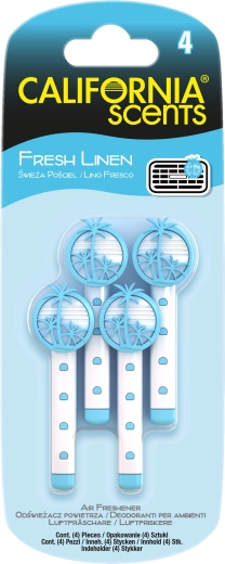 Vonné tyčinky do ventilácie Fresh Linen – California Scents