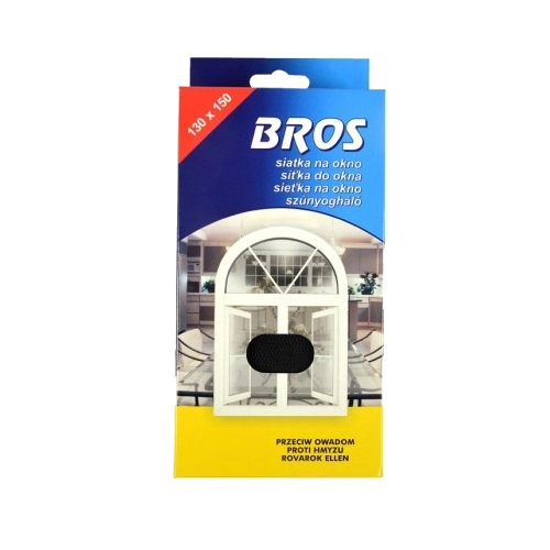 Sieť proti hmyzu na okno 130 × 150 cm BROS, čierna