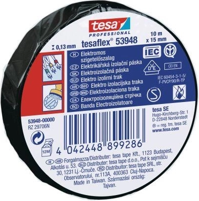 Elektroizolačná páska TESA 15 mm × 10 m, čierna