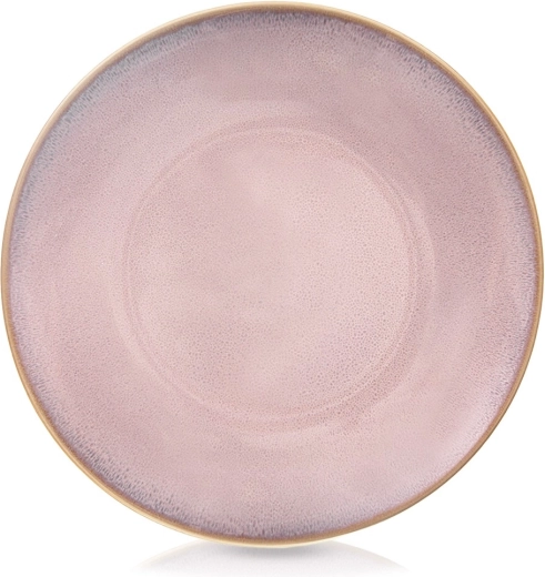 Ružový keramický plytký jedálenský tanier Glaze 27 cm