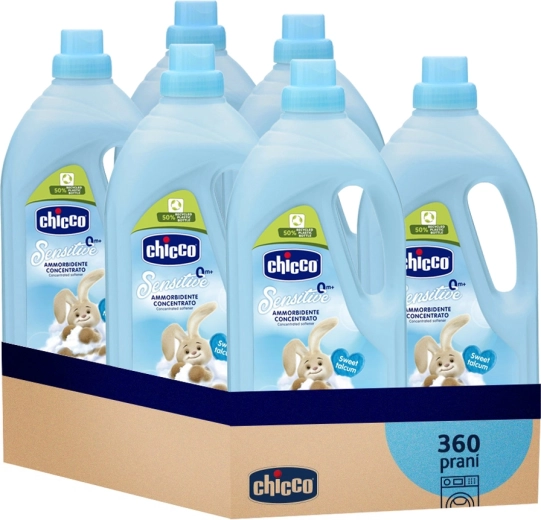Chicco koncentrovaná aviváž Baby Sensitive Sladký púder 1,5 l – 6 ks