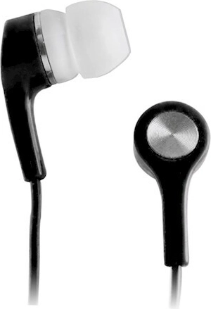 Setty špuntové stereofónne slúchadlá do uší 3,5 mm, čierne, kábel 1 m