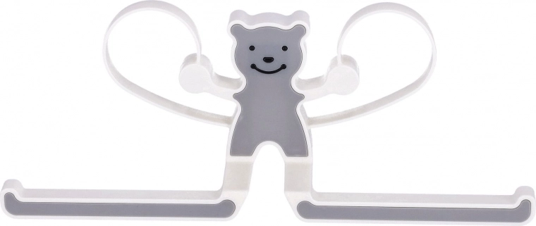 Multifunkčný vešiak s medvedíkom - sivý