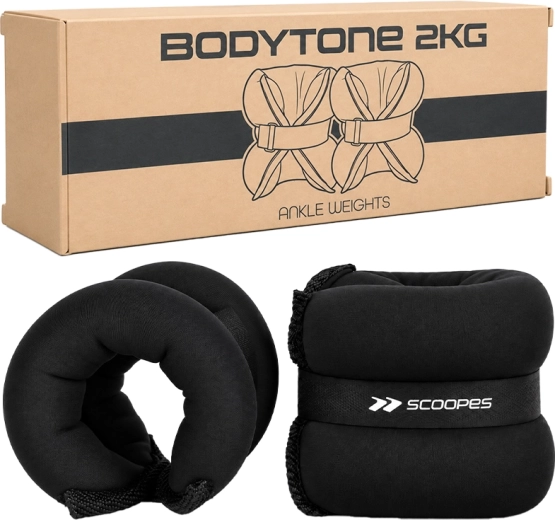 Závažia na zápästia BodyTone 2 kg čierne