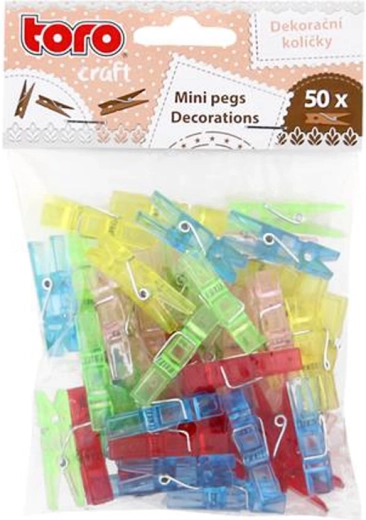 Plastové mini štipce TORO 50 ks