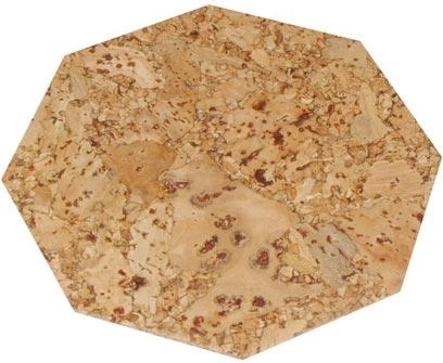Korkové prestieranie osemuholník 10 cm (6 ks)