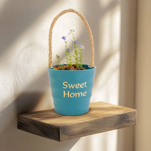 Dekoratívny kvetináč s povrazom 9 × 8 cm – 1 kus
