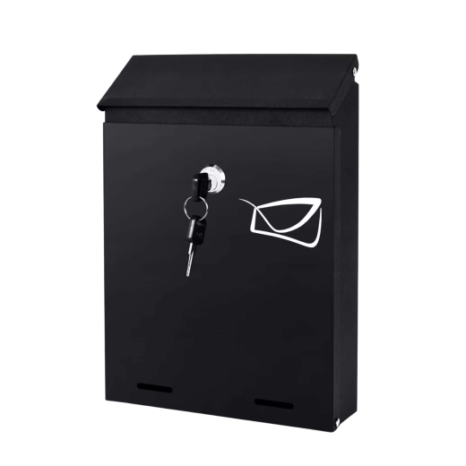 Poštová schránka HERON, oceľová, uzamykateľná, 26 × 18,5 × 5,5 cm