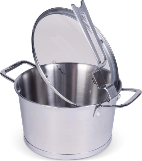 Lamart nerezový kastról s pokrievkou Conic 18 cm, 2,4 l