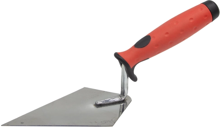Klempárska lyžica z nerezu 140 × 95 mm s gumovou rukoväťou