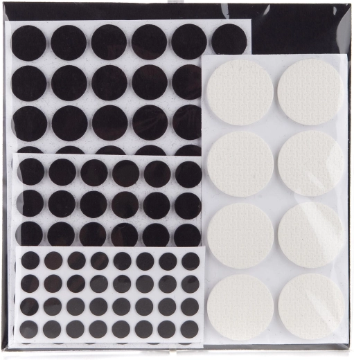 Filcové ochranné podložky pod nábytok – mix rozmerov a farieb, 125 ks