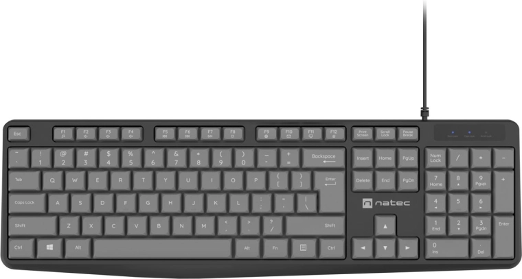 Klávesnica Natec Nautilus US Slim čierno-sivá