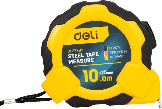 Oceľový merací pás 10m s automatickým zámkom - Deli