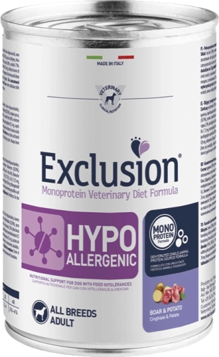 Exclusion Hypoallergenic konzerva pre psy s diviakom a zemiakmi 400 g
