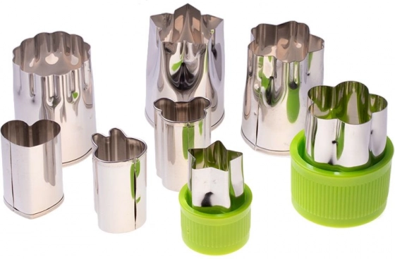 Sada 8 vykrajovačiek na ovocie a zeleninu