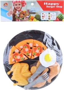 Sada plastového jedla s táckou pre deti