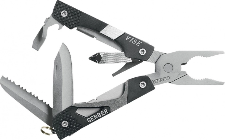 Multitool Gerber Vise Pocket Tool, čierny, 10 funkcií