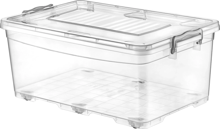 Úložný box s kolieskami 40 l priehľadný MULTI BOX