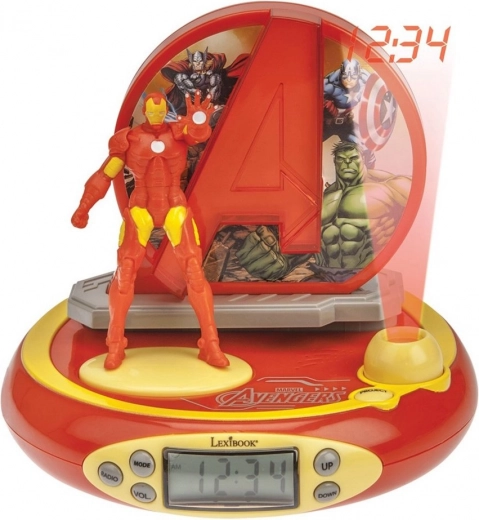 3D budík s projektorom AVENGERS Iron Man
